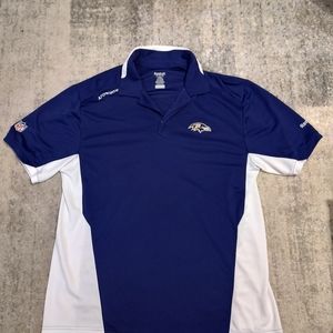 Baltimore Ravens Collered Shirt 100% Polyester SZ XL